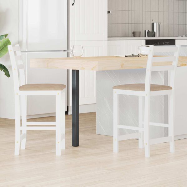vidaXL Chaises de salle &agrave; manger 2 pcs Blanc 40 x 47,5 x 99,5 cm