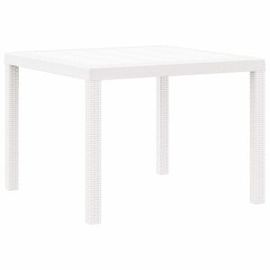 vidaXL Table de Jardin Blanc 100 x 100 x 73 cm polyrotin