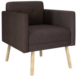 vidaXL Fauteuil d'appoint Marron fonc&eacute; Tissu