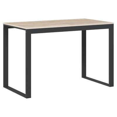 vidaXL Bureau d'ordinateur Noir et chêne 110x60x73 cm Aggloméré