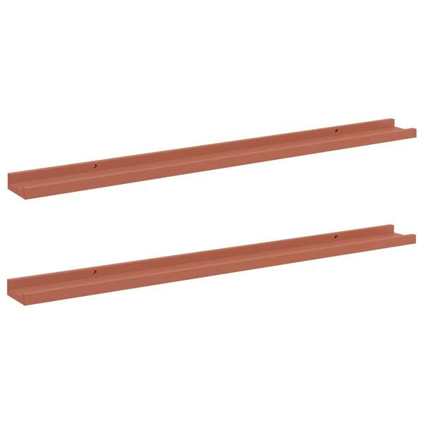 vidaXL &Eacute;tag&egrave;re Murale 2 pcs Rouge 100 x 9 x 3 cm Bois d'ing&eacute;nierie