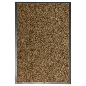 vidaXL Paillasson lavable Marron 40x60 cm