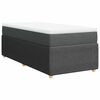 vidaXL Sommier &agrave; lattes de lit et matelas Gris fonc&eacute; 90x190 cm Tissu