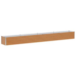 vidaXL Jardini&egrave;re sur&eacute;lev&eacute;e Marron Clair 390 x 50 x 36 cm