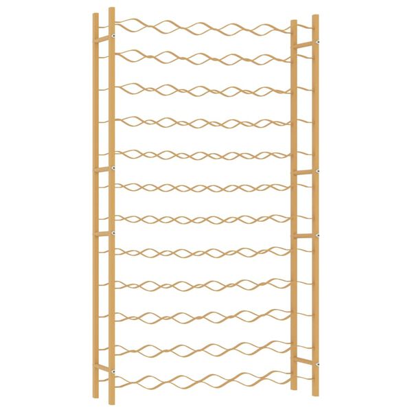 vidaXL Casier &agrave; bouteilles pour 72 bouteilles Dor&eacute; M&eacute;tal