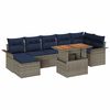 vidaXL Ensemble de canap&eacute; de jardin 8 pc Gris Poly rotin