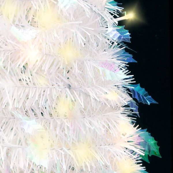 vidaXL Sapin de No&euml;l artificiel escamotable 100 LED blanc 150 cm