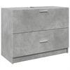 vidaXL Armoire d'&eacute;vier gris b&eacute;ton 78x37x59 cm Bois d'ing&eacute;nierie