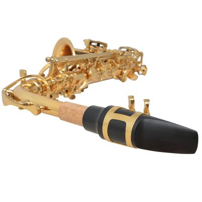 vidaXL Saxophone alto laiton jaune avec laque dorée Eb