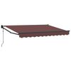 vidaXL Auvent r&eacute;tractable Marron 3,5 x 2 m Polyester et m&eacute;tal