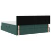 vidaXL Lit de Rangement avec matelas Vert fonc&eacute; 100 x 200 cm