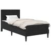 vidaXL Cadre de lit avec matelas Noir 90 x 190 cm Velours