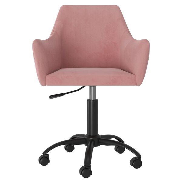vidaXL Chaises pivotantes &agrave; manger lot de 2 rose velours