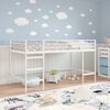 vidaXL Lit mezzanine pour enfants Blanc 79,5 x 200 cm Acier