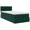 vidaXL Cadre de lit ottoman avec matelas vert fonc&eacute; 90x190 cm velours