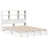 vidaXL Lit biblioth&egrave;que sans matelas blanc 140x200 cm bois massif
