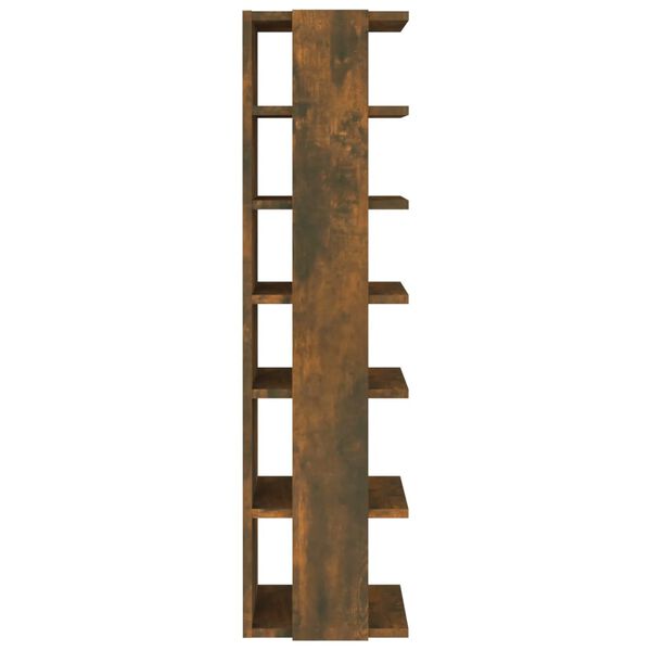 vidaXL Étagère à chaussures Chêne fumé 27,5x27x102cm Bois d'ingénierie