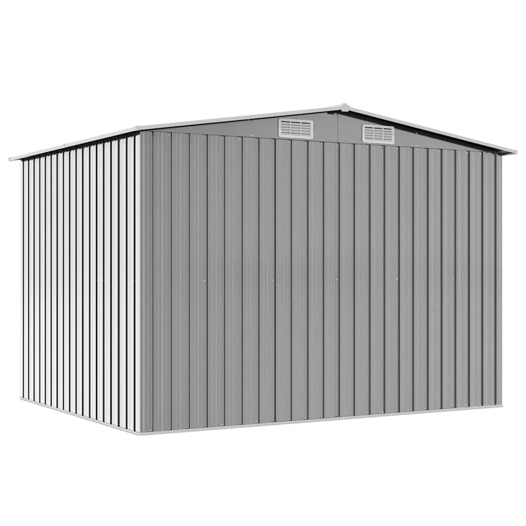 Abri De Stockage Jardin VidaXL 257x205x178 Cm - Acier Galvanisé Anthracite, Portes Coulissantes, Ventilation - 1