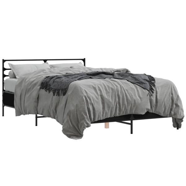 vidaXL Cadre de lit sans matelas noir 120x200 cm