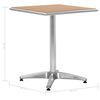 vidaXL table Argent&eacute; Aluminium et Plastique