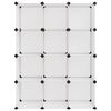 vidaXL Cubes de rangement 12 pcs Transparent PP