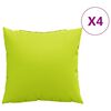 vidaXL Coussins de canap&eacute; 4 pcs vert vif 60x60 cm en tissu