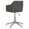 vidaXL Chaise pivotante de bureau Gris fonc&eacute; Tissu