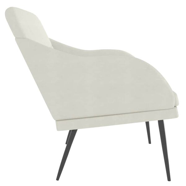 vidaXL Banc Cr&egrave;me 110x76x80 cm Velours