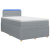 vidaXL Lit boxspring avec matelas Gris clair 120 x 200 cm Tissu