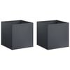 vidaXL Cache-pot de jardin 2 pc Anthracite 45 x 45 x 45 cm