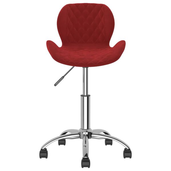 vidaXL Chaises pivotantes &agrave; manger lot de 2 Rouge bordeaux Velours