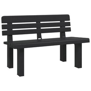vidaXL Banc de jardin anthracite 110x52x71 cm polypropyl&egrave;ne