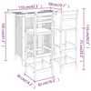 vidaXL Ensemble de bar de jardin 3 pcs Bois d'acacia solide