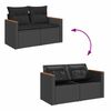 vidaXL Salon de jardin 8 pcs avec coussins noir r&eacute;sine tress&eacute;e