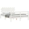vidaXL Cadre de lit sans matelas blanc 140x190 cm bois massif