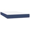 vidaXL Sommier &agrave; lattes de lit matelas et LED bleu 120x190 cm tissu