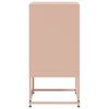 vidaXL Table de chevet rose 36x39x78 cm acier