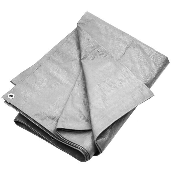 vidaXL B&acirc;che 180 g/m&sup2; 3x3 m Gris PEHD