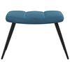 vidaXL Chaise de relaxation avec tabouret Bleu Velours