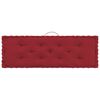 vidaXL Coussins de plancher de palette lot de 7 Rouge bordeaux Coton