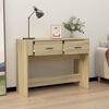 vidaXL Table console Ch&ecirc;ne sonoma 100x39x75 cm Bois d'ing&eacute;nierie