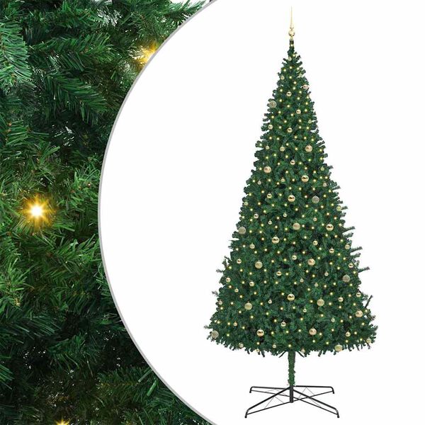 vidaXL Sapin de No&euml;l Vert 400 cm PVC