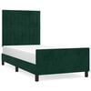 vidaXL Cadre de lit sans matelas vert fonc&eacute; 80x200 cm velours