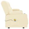 vidaXL Fauteuil inclinable et porte-gobelets 4 places crème similicuir