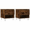vidaXL Tables basses 2 pcs ch&ecirc;ne fum&eacute; 50x46x50 cm bois d'ing&eacute;nierie