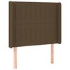 vidaXL T&ecirc;te de lit &agrave; LED Marron fonc&eacute; 83x16x118/128 cm Tissu