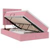 vidaXL Lit avec rangement et matelas Rose 120 x 200 cm Velours