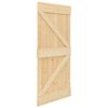 vidaXL Porte coulissante NARVIK Naturel et noir 80 x 210 cm (152,5 cm)