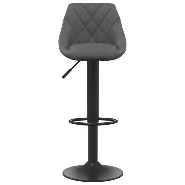vidaXL Tabouret de bar Gris fonc&eacute; Velours