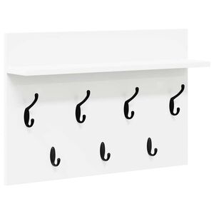 vidaXL Porte-manteau mural Montage mural Blanc 60 x 40 x 12 cm